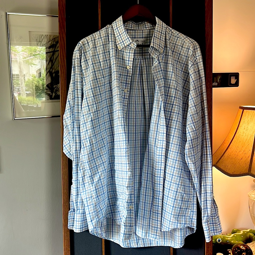 Peter Miller Men's Button down long sleeve dress shirt